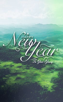 Happy New Year: Bifold Bulletin Cover