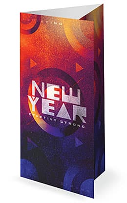 New Year - Starting Strong: Trifold Bulletin Cover