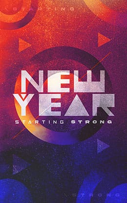 New Year - Starting Strong: Bifold Bulletin Cover