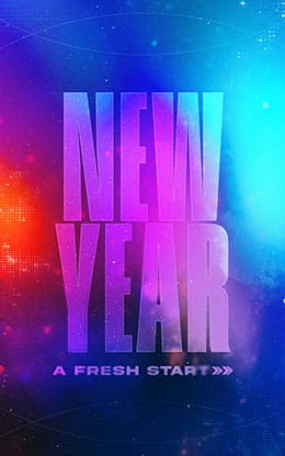 New Year - A Fresh Start: Bifold Bulletin Cover