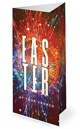 Easter At Your Church - Bright Vortex: Trifold Bulletin Cover