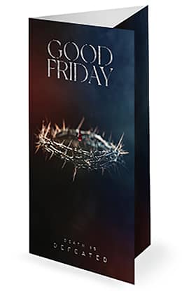 Good Friday - Blood Drop Moody Crown: Trifold Bulletin Cover