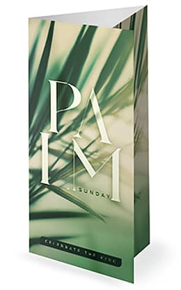 Palm Sunday - Green Palm Branches: Trifold Bulletin Cover