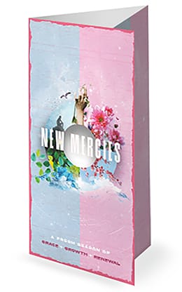 New Mercies Collage Bloom: Trifold Bulletin Cover