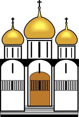 Gold Onion Dome Church