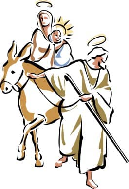 Holy Family Rides Away