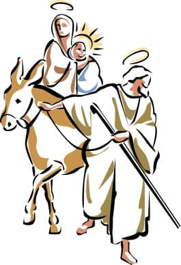 Holy Family Rides Away