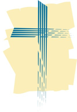 Cross in Blue Slashes