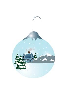 Wintery Christmas Ornament