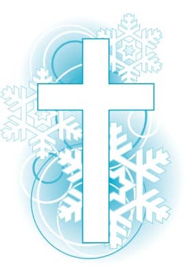 Cross Snowflakes Clip Art