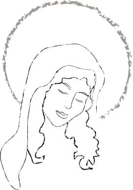 The Face of Mary in a Halo