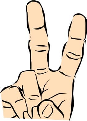 Peace Sign   Caucasian Hand