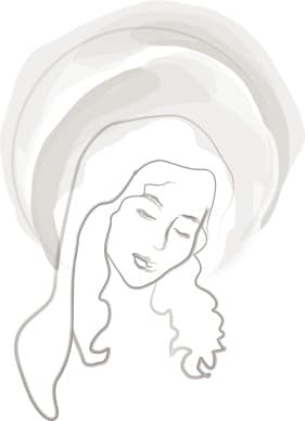 Halo Glows Around Mary