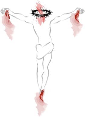 Abstract Bleeding Christ