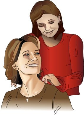 Daughter Gives Mom a Necklace