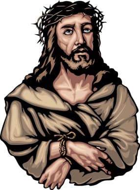 Mournful Jesus with Hands Bound