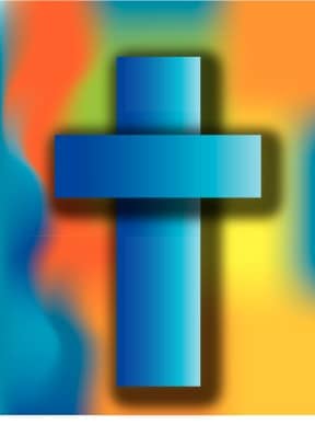 Rainbow Cross Graphic