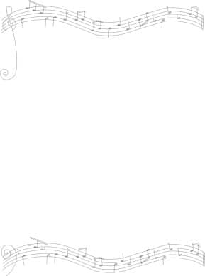 Musical Staff Header and Footer