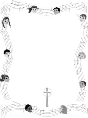 Grayscale Youth Choir Ornament