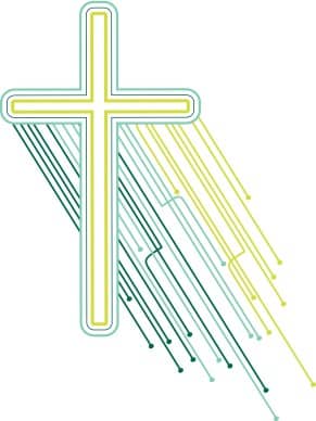 Techno Cross Christian Clipart