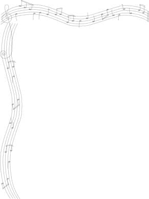 Musical Notes and Staves Corner