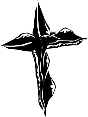 Cross Formed from a Mountainous Landscape