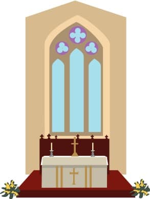 Alter and Window in Church