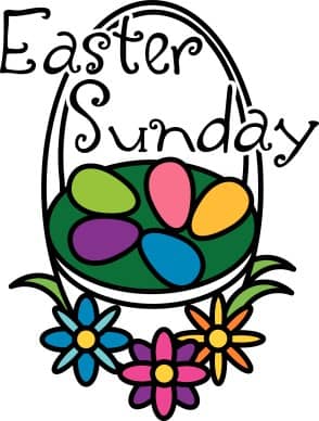 Easter Basket with eggs