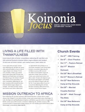 Salt and Light Religious Newsletter