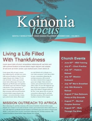 Be Christmas Church Newsletter