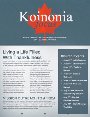 Canada Day Church Newsletter