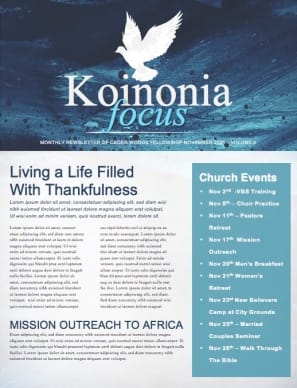 Fall Winter Religious Newsletter