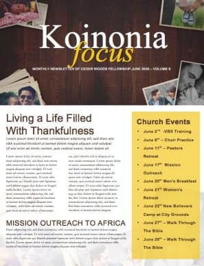 Father's Day Photo Church Newsletter