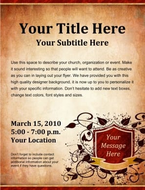 Shield of Faith Church Flyer