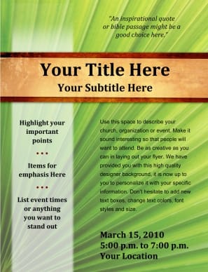 Palm Sunday Easter Church Flyer