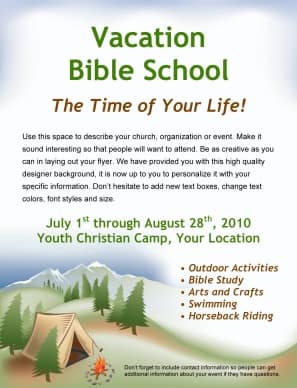 Bible Camp Flyer