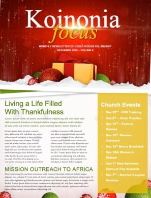 Merry Christmas Happy New Year Religious Newsletter
