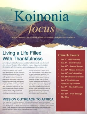 From Everlasting to Everlasting Church Newsletter