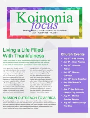 Membership Classes Church Ministry Newsletter
