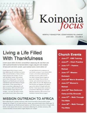 Your Work Matters Church Newsletter Template