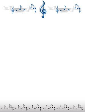 Musical Header with Prominent treble Clef