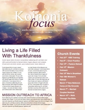 My Redeemer Lives Ministry Newletter