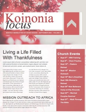 Prayer Service Ministry Newsletter