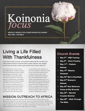 Thanks Mom For All You Do Church Newsletter
