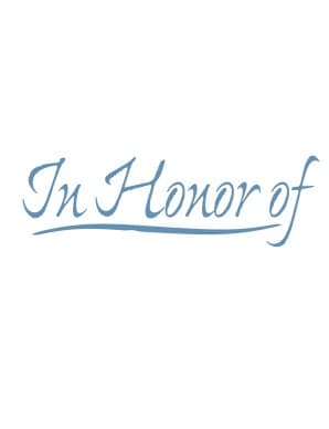 Banner Label In Honor Of