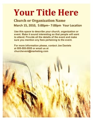 Harvest Flyer