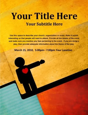 Valentine's Day Church Flyer Template