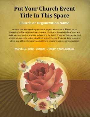 Rose Church Flyer Templates