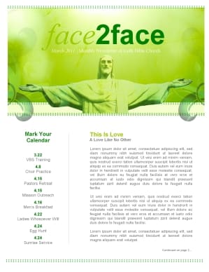 Jesus Love Church Newsletter Template
