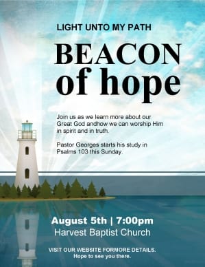 Lighthouse Church Flyer Template